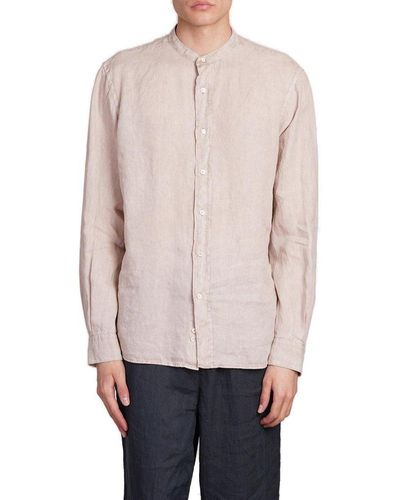 Aspesi Long Sleeved Buttoned Shirt - Pink