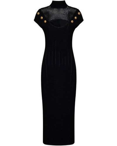 Balmain Paris Midi Dress - Black