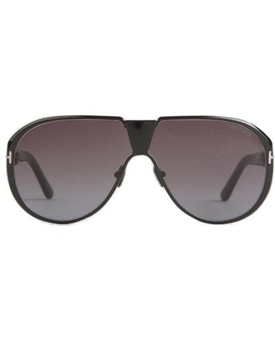 Tom Ford Vincenzo Aviator Frame Sunglasses - Grey
