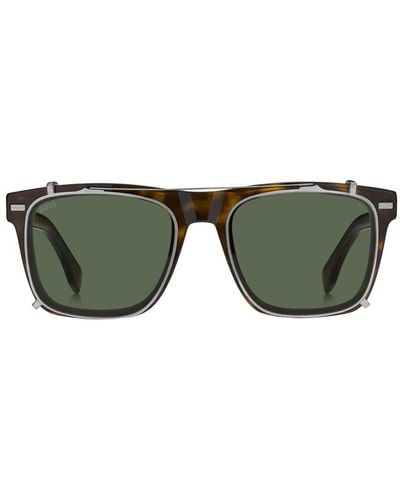 BOSS 1445/cs Square Frame Sunglasses - Green