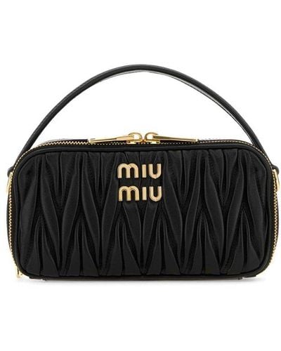Miu Miu Nappa Leather Handbag - Black