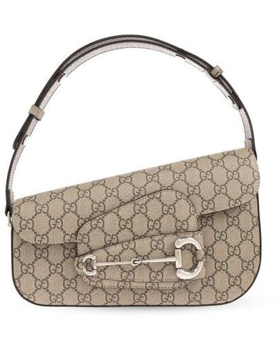 Gucci 'horsebit 1955' Shoulder Bag - Natural