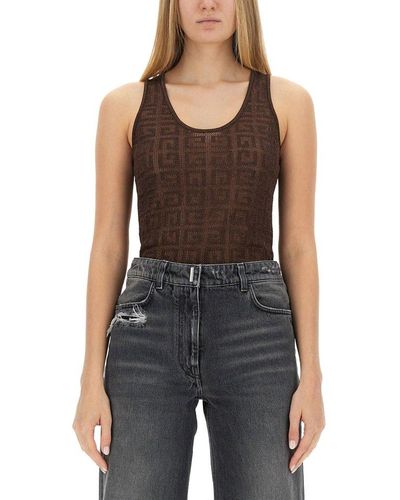 Givenchy 4g Jacquard Knitted Tank Top - Black