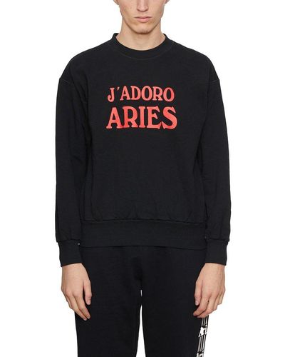 Aries J Adoro Crewneck Sweatshirt - Black
