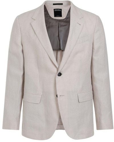 Zegna Oasi Linen Jacket - Grey