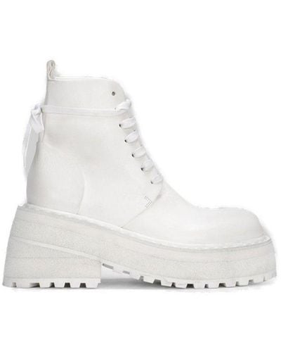 Marsèll Chunky Sole Combat Boots - White