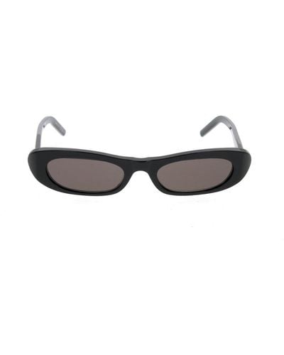 Saint Laurent Oval Frame Sunglasses - Black