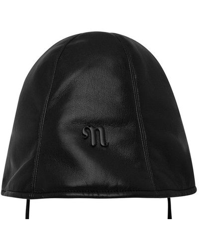 Nanushka Round-fitted Bucket Hat - Black
