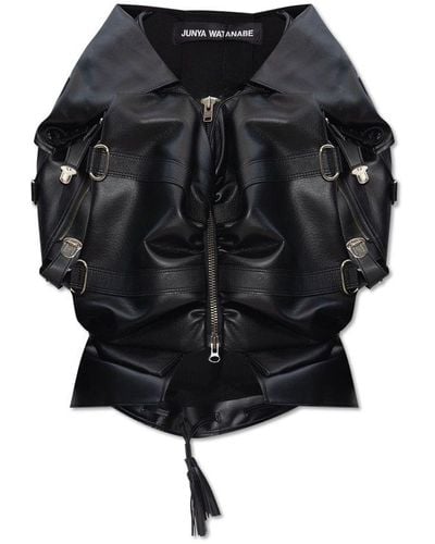 Junya Watanabe Synthetic Leather Jacket - Black