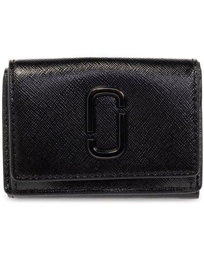 Marc Jacobs Leather Wallet With Logo - Black