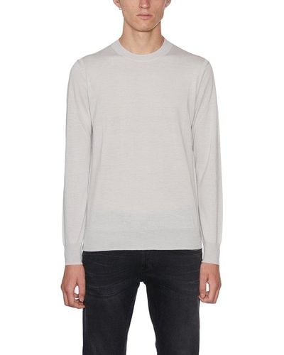 Paolo Pecora Long Sleeved Crewneck Sweater - Grey