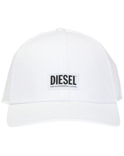 DIESEL 'corry' Branded Baseball Cap - White