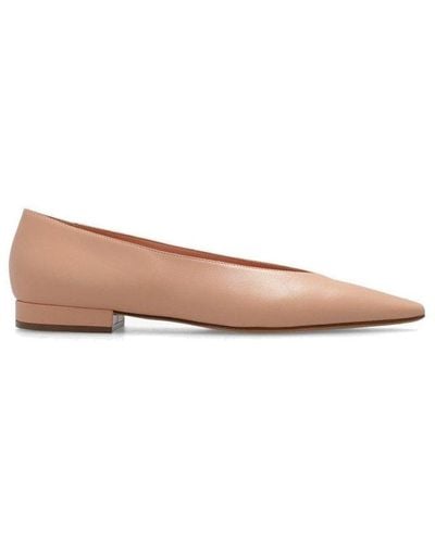 Lanvin Swing Pointed Toe Ballet Flats - Pink