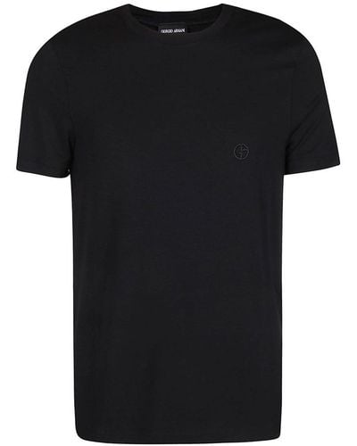 Giorgio Armani Black Viscose-blend T-shirt