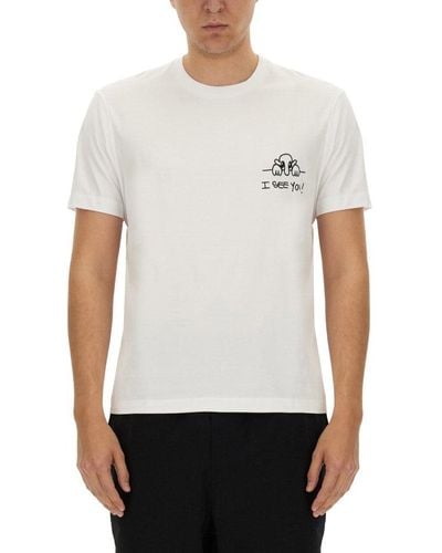 Neil Barrett Short-sleeved Crewneck T-shirt - White