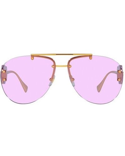 Versace Pilot Frame Sunglasses - Purple