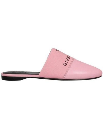 Givenchy Paris Logo Flat Mules - Pink