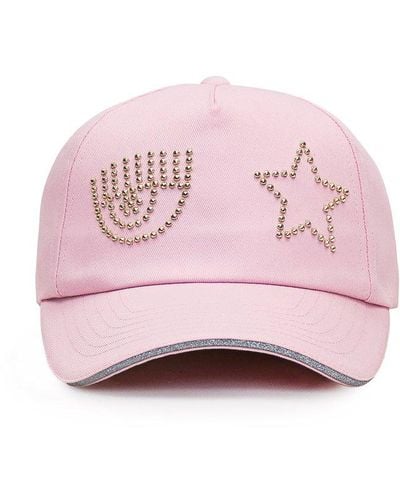 Chiara Ferragni Eye Star Embellished Baseball Cap - Pink