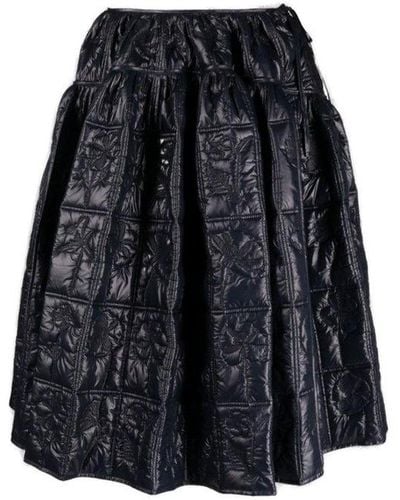 Cecilie Bahnsen Floral Quilted A-line Rosie Skirt - Black