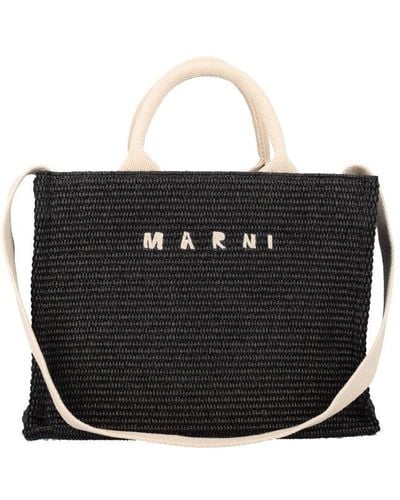 Marni East-west Small Tote Bag - Black