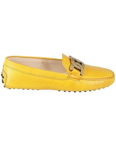 Tod's Kate Commino Chain-link Driving Shoes - Yellow