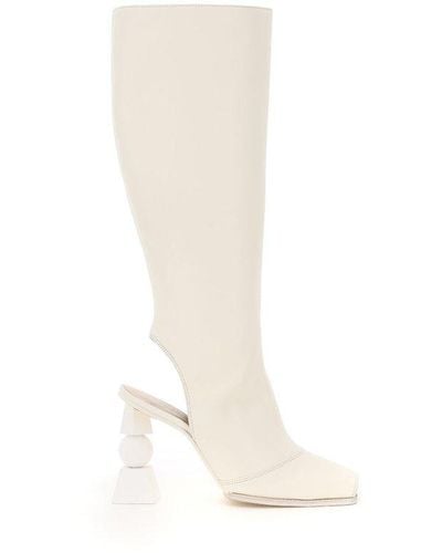 Jacquemus Olive Knee-high Boots - White