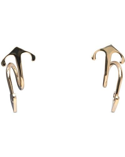 Off-White c/o Virgil Abloh Off- 'Mono Arrow' Brass Earrings - Metallic