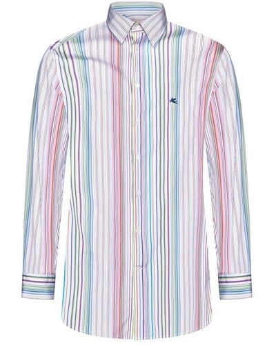 Etro Striped Buttoned Shirt - White