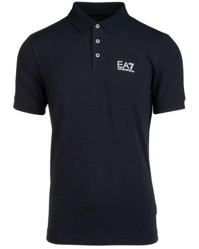EA7 Emporio Armani Short Sleeved Polo T Shirt - Blue