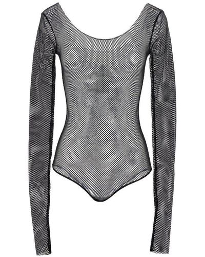 Maison Margiela Mesh Fabric Bodysuit Underwear, Body - Gray