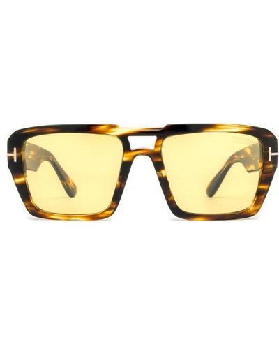 Tom Ford Redford Square Frame Sunglasses - Metallic