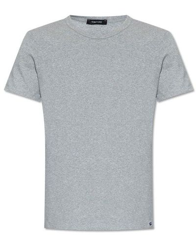 Tom Ford Crewneck Short-sleeved T-shirt - Gray