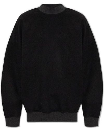 Fear Of God Crewneck Drop Shoulder Knitted Sweater - Black