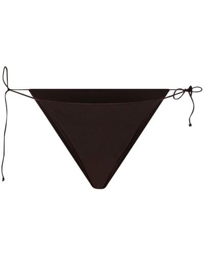 Oséree Triangle Shape Side-tie Fastened Bikini Bottom - Brown