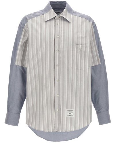 Thom Browne Patchwork Shirt Shirt, Blouse - Gray