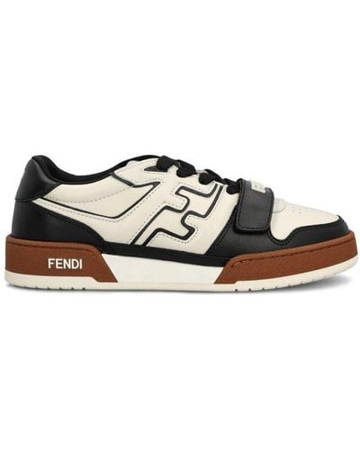 Fendi Raffia Leather Match Sneaker - White