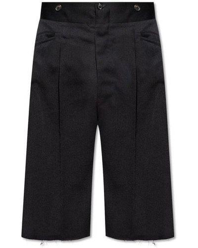 Maison Margiela Shorts With Side Stripes - Black