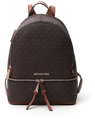 MICHAEL Michael Kors Rhea Medium Logo Backpack - Black