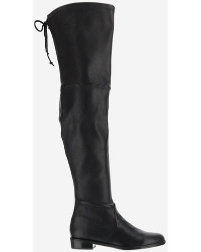 Stuart Weitzman Lowland Bold Leather Over-the-knee Boots - Black