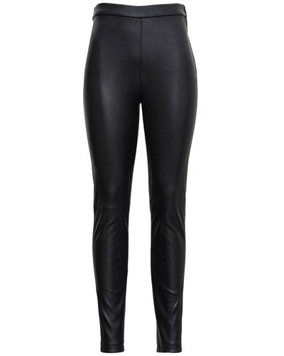 Alberta Ferretti Leather leggings - Black