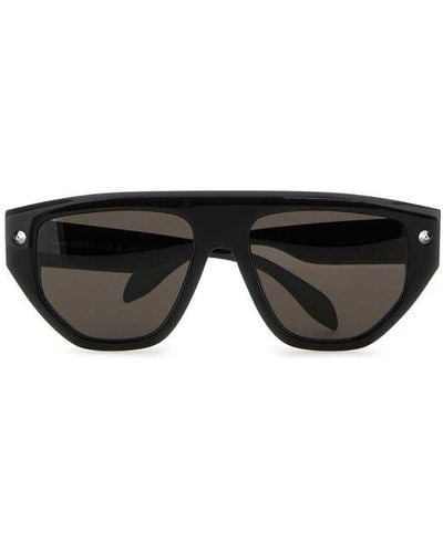 Alexander McQueen Geometric-frame Sunglasses - Black