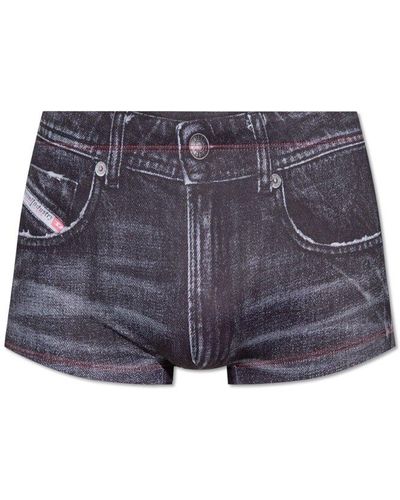 DIESEL Bmbx-brad Denim Printed Swim Shorts - Purple