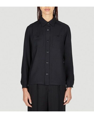 A.P.C. Long Sleeved Buttoned Shirt - Black