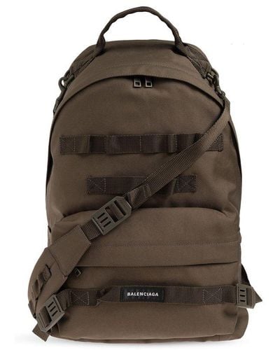 Balenciaga Backpack With Logo - Brown