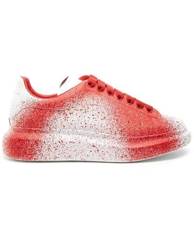 Alexander McQueen Spray Paint Sneakers - Red