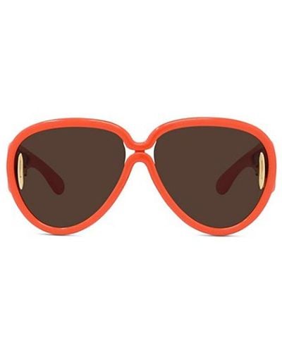 Loewe Pilot Mask Sunglasses - Orange