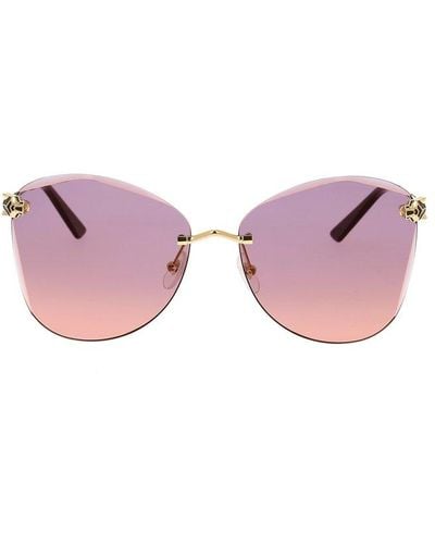 Cartier Butterfly Frameless Sunglasses - Pink