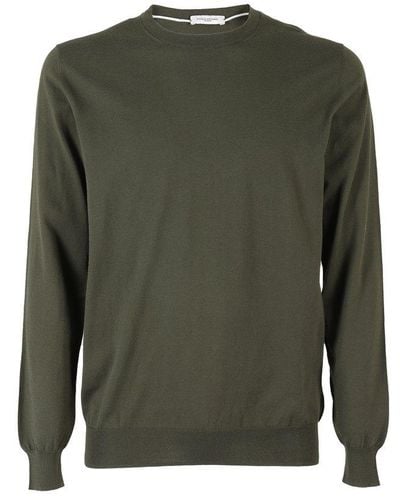 Paolo Pecora Crewneck Knitted Sweater - Green
