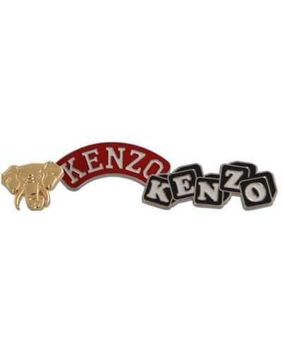 KENZO Set-of-three Logo Stamp Pins - Multicolor