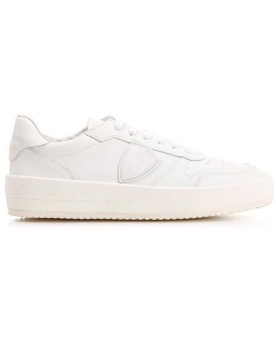 Philippe Model Logo Patch Low-top Sneakers - White